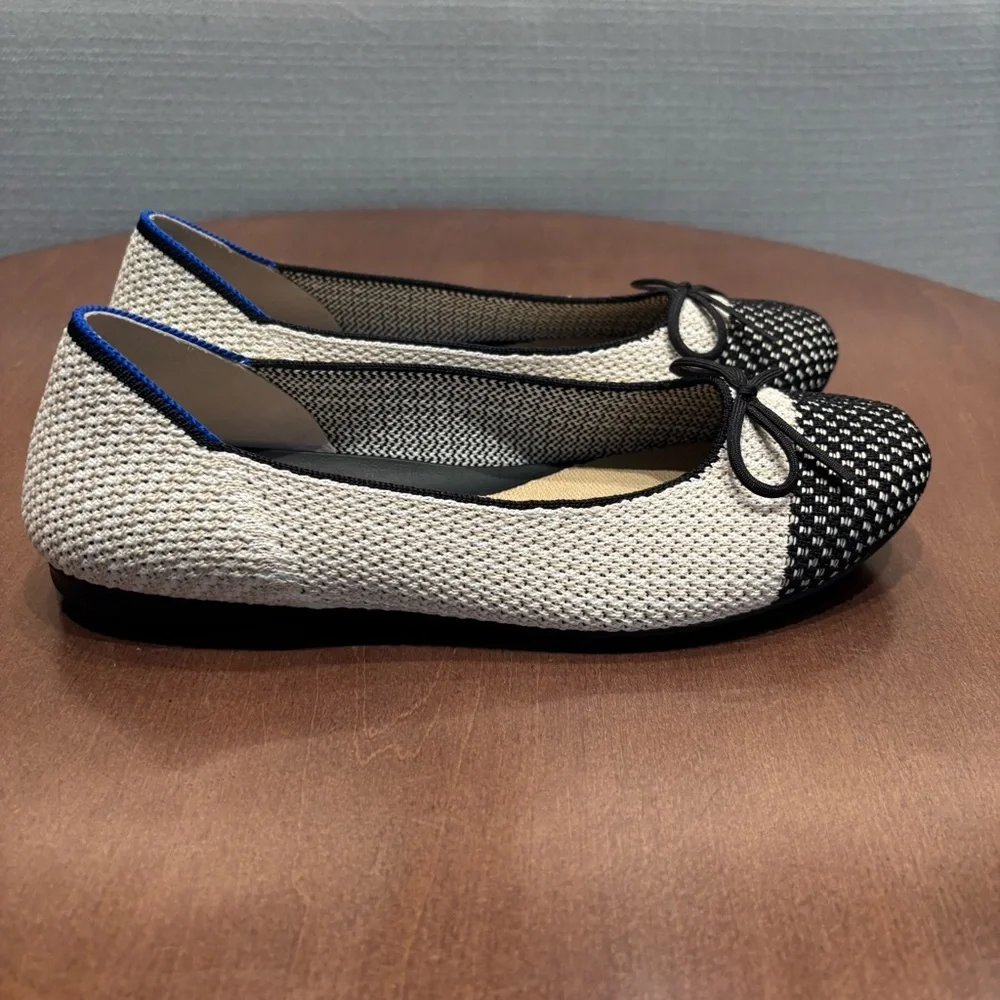Rothy's Black & White Tweed Ballet Flats - Picture 8 of 15